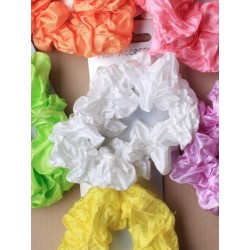 Scrunchie - Pastel coloured crinkle fabric scrunchie