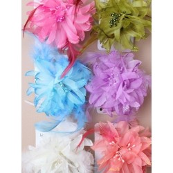 Flower Hair Slide - Glitter detail flower hair slide 