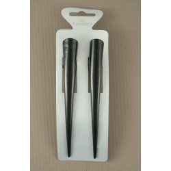 Beak Hair Clips - Black enamel (13cm) statement hair grip...