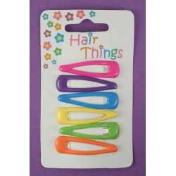 Click Clack Sleepies hair clips - 6x4cm bright epoxy...