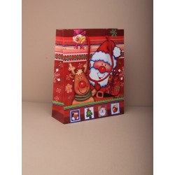 size 15x12x6cm small christmas santa reindeer gift bag.