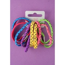 Hair elastics - Black dot - bright colour hair elastics