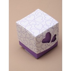 made up size 5x5x5xcm.pack of 50 small lilac heart gift...