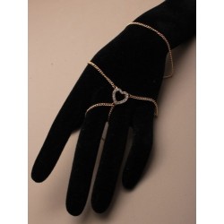 hand chain with crystal diamante heart. in an assortment...