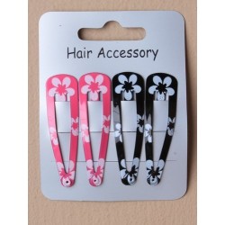 Click Clack Sleepies Hair Clips - card of 4 painted...