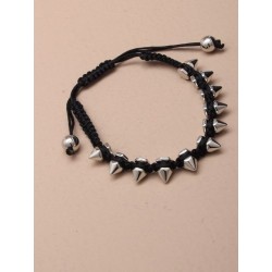 corded adjustable silv spike detailed friendship...
