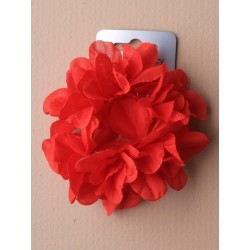 Hair Scunchie - brightly coloured flower scrunchie. in an...