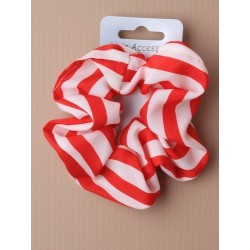 Scrunchie - nautical striped fabric hair scrunchie