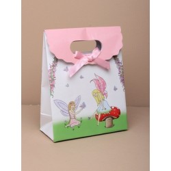 Fairy gift box/bag 16x12x6cm  with velcro top and pink...