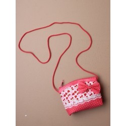 Kids Purse - Heart print and spotty bow with mini...