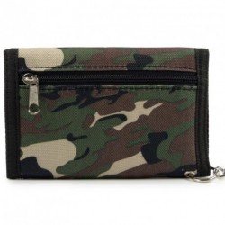 Wallet - Camouflage tri-fold wallet with chain and clip