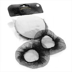 Hair Bun Net - Two piece assorted design black bun net...