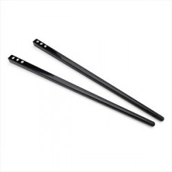 One pair black colour crystal hair chopstick set.