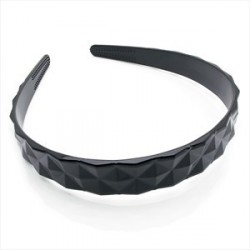 Black diamond cut look headband.