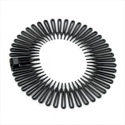 Spiral Flexi Hair Comb - Black colour shark tooth hair...