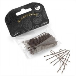 Thirty six pieces brown colour 4.5cm hair pin set.