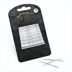 Thirty pieces 5cm white colour hair grip set.