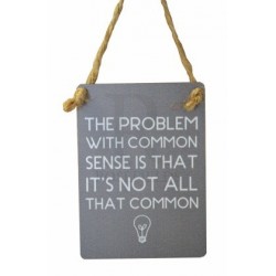 Mini Dangler - The problem with common sense - mini grey...
