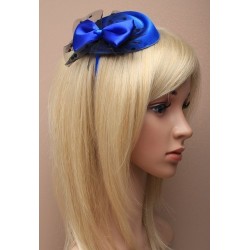 Fascinator Alice band - Royal blue pillbox fascinator...