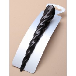 Concorde Clip - Large 14cm black barley twist beak clip.