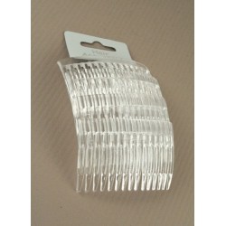 Hair Combs - A set of 4 x 7cm clear hair combs