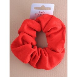 Hair Scrunchie - A bright red jersey fabric hair scrunchie.