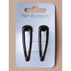 Sleepies Hair Clips - A card of 2 black epoxy 5cm hair...