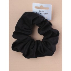 Hair Scrunchie - A black jersey fabric hair scrunchie.