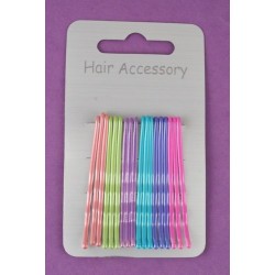 Hair Grip Slides - A set of 18 pearlised finish pastel...
