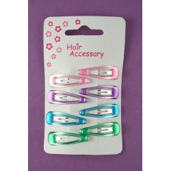 Click Clack Sleepies hair clips - A set of 8 coloured...