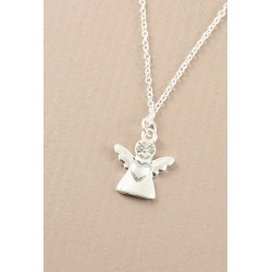 Necklace - A silver guardian angel pendant necklace