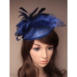 Hatinator - large nadmade navy net and hessian hatinator...