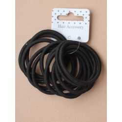 Hair Elastics - Set of 12 Black snag free endless hair...