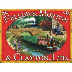 Novelty Metal Sign - 15x20cm Canal Boats by Fellows....