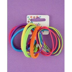 Hair Elastics - pack of 18 assorted bright coloured...