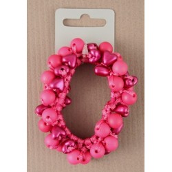 Duo sheen heart and bead hair Srunchie