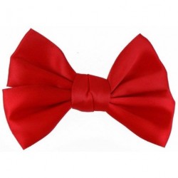 Hair Clip - Red Shiny Satin Bow Hair slide clip