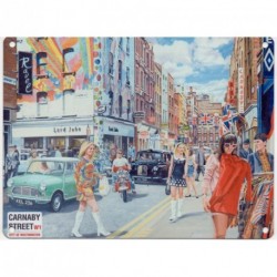 Carnaby Street View 60's Metal Sign Nostalgic Vintage...