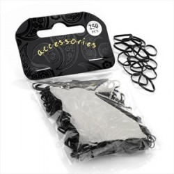 Hair Elastics - 250 pieces small black colour hair...