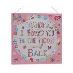 Grandma Metal Sign - Grandma I love you to the moon and back
