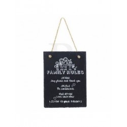 Slate Sign - Family rules Share, Smile, Hug, Listen slate...