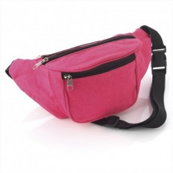 Bum Bag - Neon pink colour canvas bum bag.