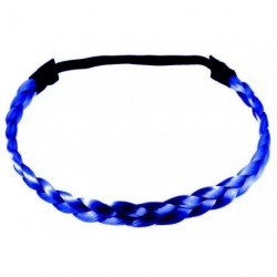 Royal Blue Shiny 2.2cm Wide Plaited Faux Hair Elasticated...
