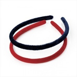 Aliceband - Two piece red and navy colour velvet look...