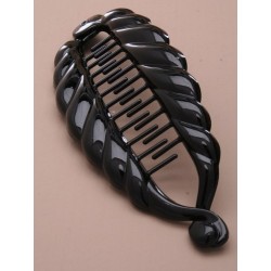 Banana Clip - 11cm twisted black banana clip