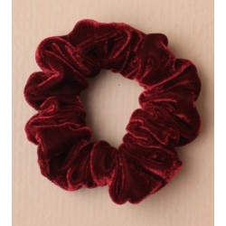 Scrunchie - burgundy velvet fabric scrunchie