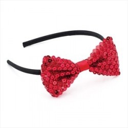Aliceband - Red sequin bow headband aliceband