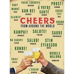 Cheers around the world retro metal wall sign 80221...