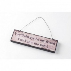 Novelty Wooden Sign - you will always be my friend sign