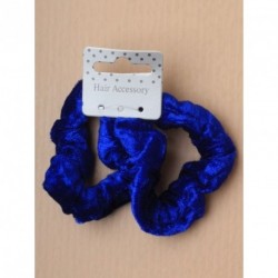 Hair Scrunchie Set - 2 Small Royal Blue Velveteen fabric...